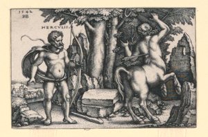 Hércules matando Nessus de Hans Sebald Beham