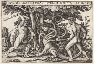 Hércules Matando a Hidra de Hans Sebald Beham