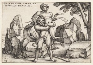Hércules e Anteu de Hans Sebald Beham