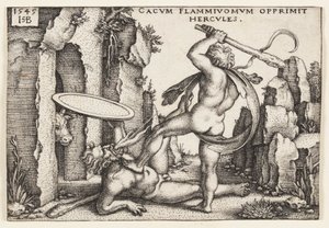 Hércules e Cacus de Hans Sebald Beham