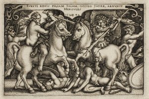 Hércules e Iole, de Os Trabalhos de Hércules de Hans Sebald Beham
