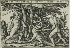 Hércules e a Hidra, de Os Trabalhos de Hércules de Hans Sebald Beham
