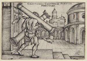 Hércules e as colunas de Hans Sebald Beham