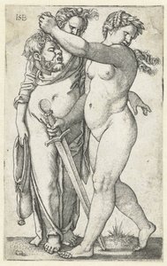 Judith com cabeça de Holofernes e serva de Hans Sebald Beham