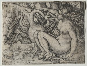 Leda e o Cisne de Hans Sebald Beham