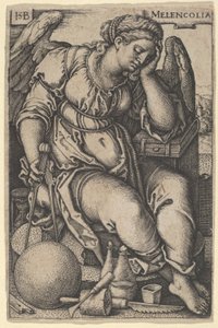 Melancholia, c.1500-50 (gravura) de Hans Sebald Beham