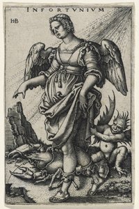 Infortúnio (Das Ungluck) (gravura em papel) de Hans Sebald Beham