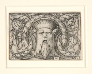 Painel com Mascaron (ornamento com máscara) de Hans Sebald Beham