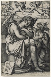 Paciência (Die Geduld), 1540 (gravura em papel) de Hans Sebald Beham