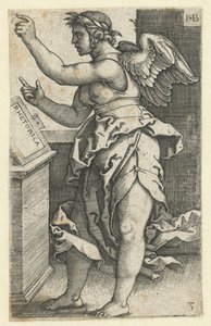 Retórica
Retórica (título sobre o objecto)
Sete Artes Livres (título da série) de Hans Sebald Beham