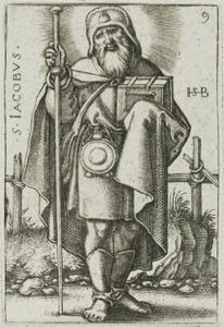 St. James Major, placa 9 de Os Doze Apóstolos de Hans Sebald Beham