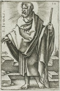 São Judas, placa 10 de Os Doze Apóstolos de Hans Sebald Beham
