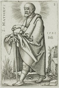 São Mateus, placa 8 de Os Doze Apóstolos de Hans Sebald Beham