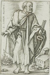 São Pedro, placa 1 de Os Doze Apóstolos de Hans Sebald Beham