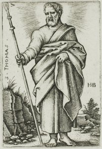São Tomé, placa 7 de Os Doze Apóstolos de Hans Sebald Beham