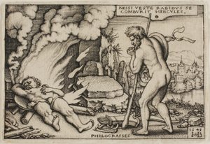 A Morte de Hércules, de Os Trabalhos de Hércules de Hans Sebald Beham