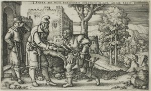 A partida do filho pródigo, primeiro capítulo de A história do filho pródigo de Hans Sebald Beham