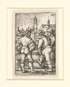 A Guarda perto dos Barris de Pólvora de Hans Sebald Beham