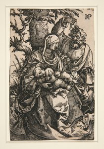 A Sagrada Família debaixo de uma árvore de Hans Sebald Beham