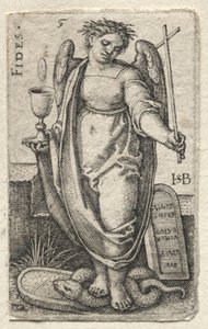 O conhecimento de Deus e as sete virtudes cardeais: a fidelidade - Fides de Hans Sebald Beham