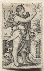 O conhecimento de Deus e as sete virtudes cardeais: conhecimento de Deus - Cognicio. de Hans Sebald Beham
