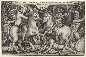 Hércules raptando Iole de Hans Sebald Beham