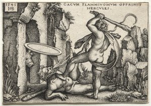 Hércules a matar o gigante Caco de Hans Sebald Beham