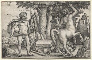 Hércules e Nessus de Hans Sebald Beham