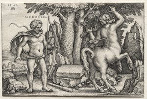 Hércules e Nessus de Hans Sebald Beham