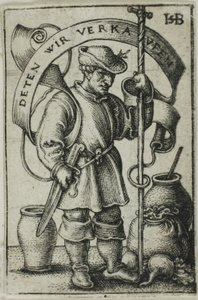 O camponês do mercado de Hans Sebald Beham