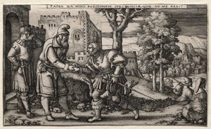 O Filho Pródigo: A Partida do Filho Pródigo de Hans Sebald Beham
