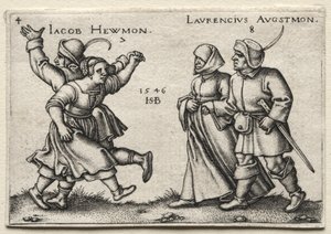 O Casamento da Aldeia: Jacob Hewmon / Lawrencius Augstmon de Hans Sebald Beham