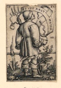 O Camponês do Tempo: "Está frio" de Hans Sebald Beham