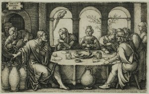 O casamento em Caná de Hans Sebald Beham