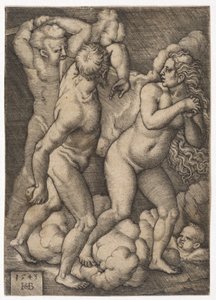 A expulsão do Paraíso, 1543 de Hans Sebald Beham