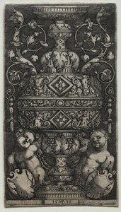 Vaso ornamentado de crianças, 1531. de Hans Sebald Beham