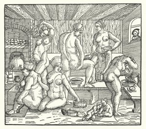 Mulheres tomando banho