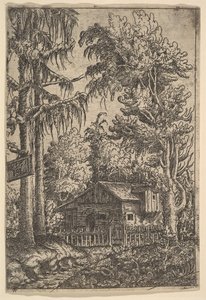 Cabine entre árvores, 1551. de Hans Sebald Lautensack