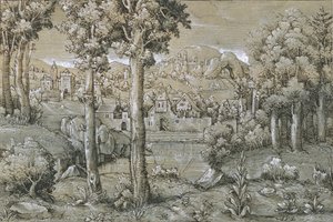 Paisagem Imaginária, 1543. de Hans Sebald Lautensack