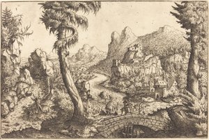 A Fuga para o Egito, 1558. de Hans Sebald Lautensack