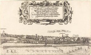 Vista de Nuremberg do leste [seção direita], 1552. de Hans Sebald Lautensack