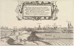 Vista de Nuremberg, a leste, placa esquerda, 1552.