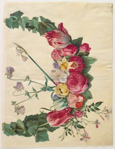Flower Garland do álbum Gottorfer Codex, c.1650 (guache no pergaminho)