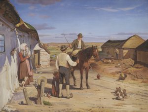 Um estranho pedindo seu caminho em uma fazenda nos mouros de Hans Smidth
