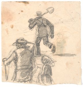 Estudos de figura para imagem de fogo de Hans Smidth