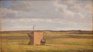 Abrigo do artista nos mouros na Jutlândia