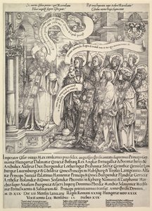 Maximiliano Apresentado por seus santos padroeiros ao Todo-Poderoso, 1519.