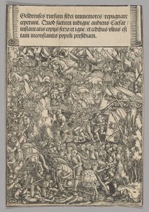 Segunda Guerra com Guelders, placa 19 de Cenas Históricas da Vida do Imperador Maximiliano I do Arco do Triunfo de Hans Springinklee