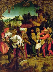 A decapitação de São Paulo, a partir de um políptico retratando cenas da vida dos SS. Pedro e Paulo (detalhe de 86832)