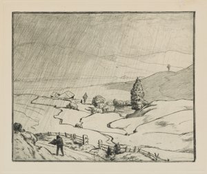 Começa a chover de Hans Thoma